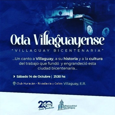 En octubre se presentará Oda a Villaguay