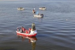 Procesión Náutica de la Virgen del Carmen en el dique de Cruz del Eje