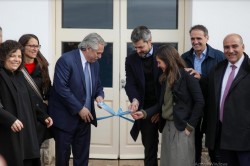 El presidente Alberto Fernández y el ministro Matías Lammens reinauguraron el Hotel 6 de Chapadmalal