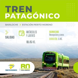 Se inaugura la excursión turística nocturna en tren desde Bariloche a la estación Perito Moreno