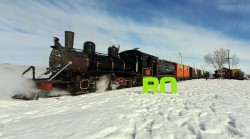 Después de 28 años, La Trochita volvió a surcar la estepa rionegrina nevada