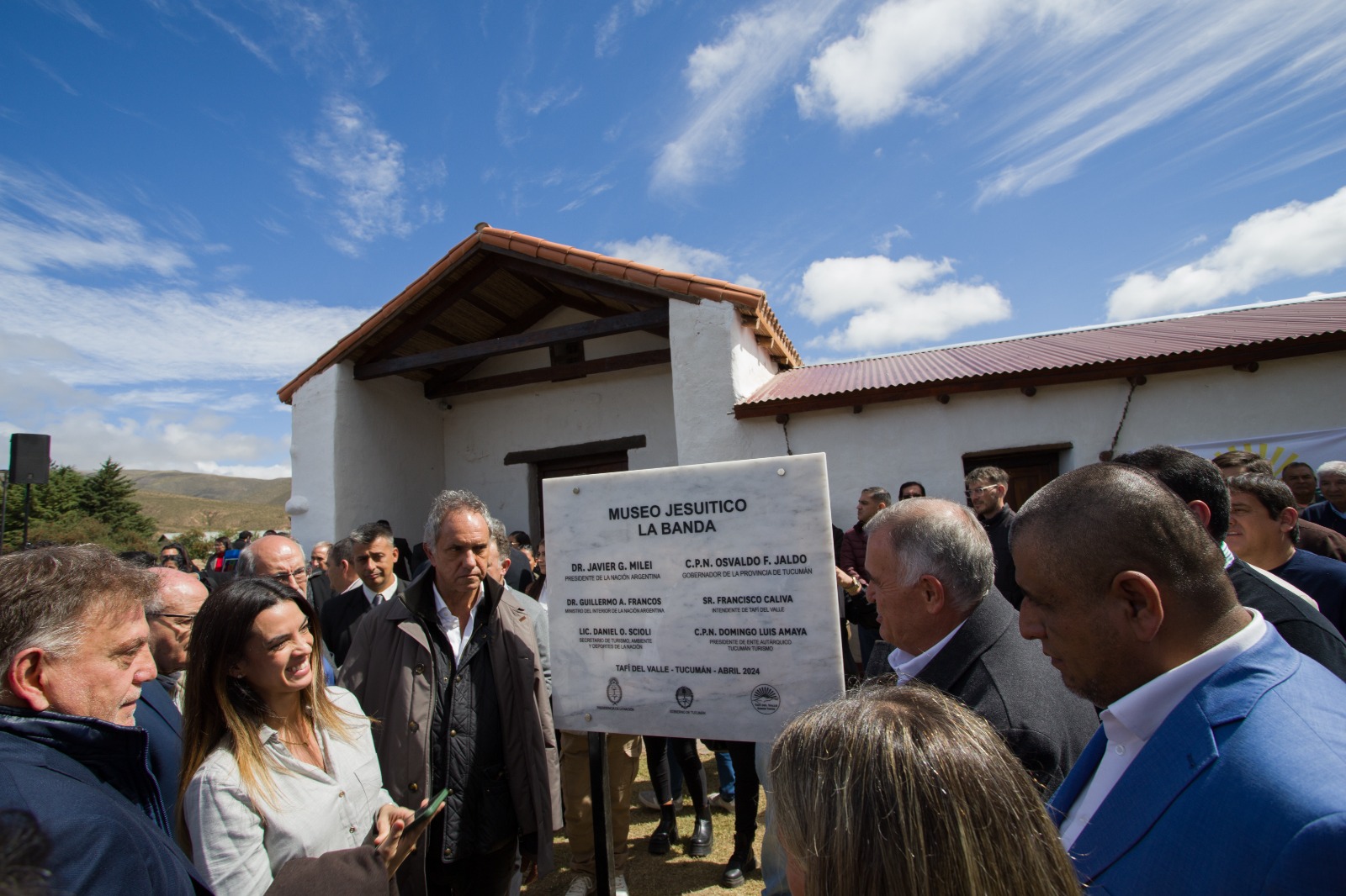 Jaldo, Scioli y Yanina Martínez inauguraron el Museo Jesuítico en Tafí del Valle