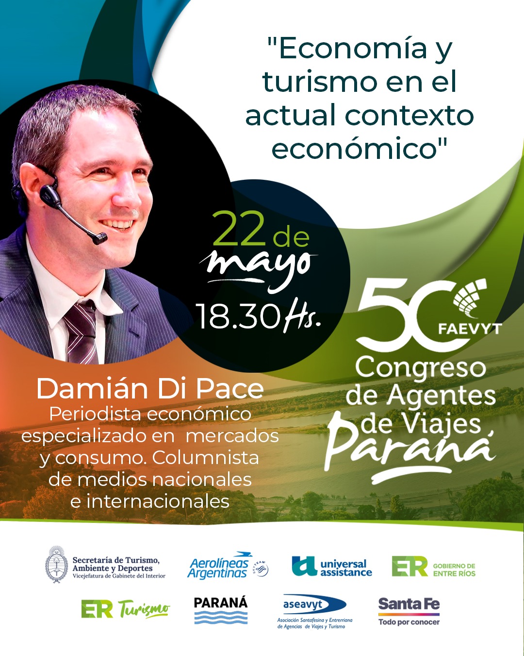 DAMIÁN DI PACE EN EL CONGRESO DE AGENTES DE VIAJES: ECONOMÍA Y TURISMO EN EL ACTUAL CONTEXTO ECONÓMICO